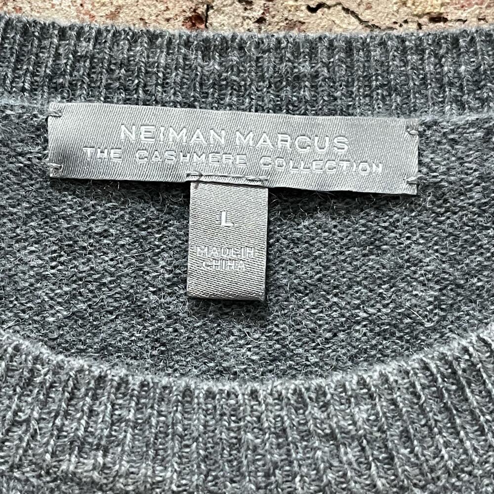 Neiman Marcus The Cashmere Collection 100% Cashmere Knit Dress Gray Size L - Picture 3 of 5